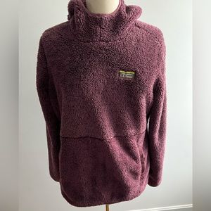 L.L.Bean Sherpa Fleece Hooded Pullover Size M.